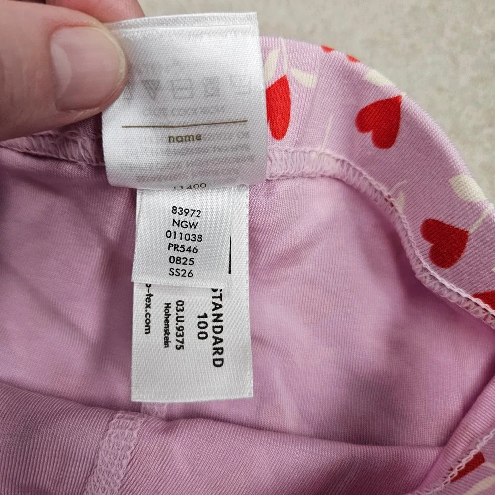 Hanna Andersson Pajamas Toddler 2T Pink Heart Tencel Modal Sleepwear HannaSoft‎